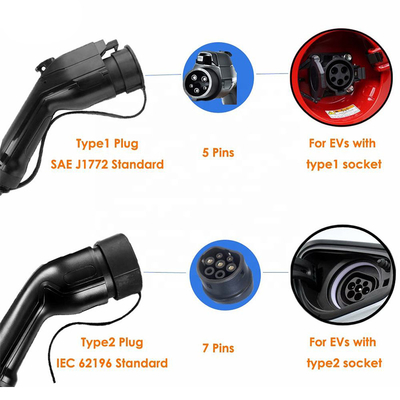 8A-10A-13A-16A Cargador Ev ajustable de 3,5 kW para vehículos eléctricos