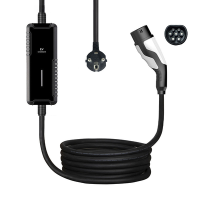 16A Tipo 2 a Tipo 2 Cable de carga EV con 5M TPU Cable de chaqueta Especificación 5x6.0mm2 2x0.5mm2