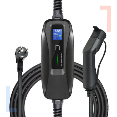 32A Cargador de automóviles eléctricos portátil rápido y fácil para el hogar Resiste la tensión 2000V Clasificación IP IP66